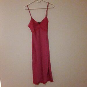 Forever 21 Women's size small Pink and Red Lace long dress w/adjustable straps